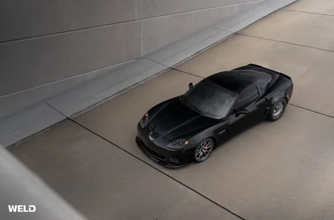 C6 chevrolet corvette black weld rt v series vitesse forged wheels 11