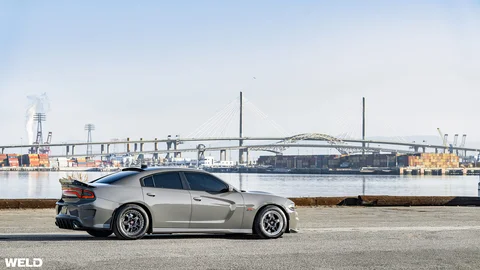 Destroyer grey dodge charger 392 hemi weld ventura beadlock drag racing wheels a