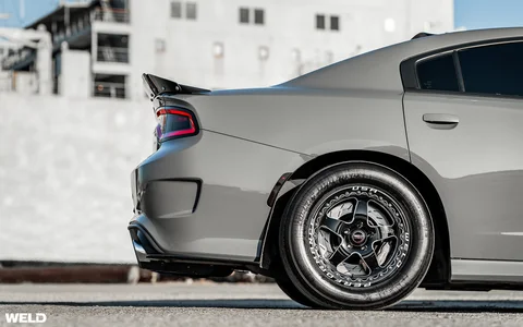 Destroyer grey dodge charger 392 hemi weld ventura beadlock drag racing wheels d