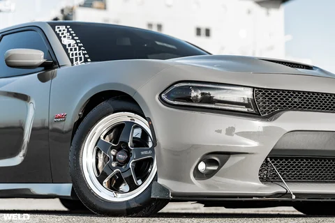 Destroyer grey dodge charger 392 hemi weld ventura beadlock drag racing wheels j