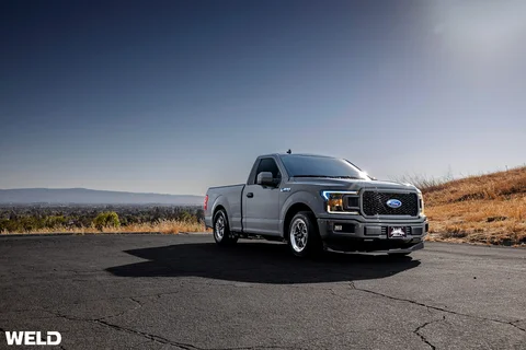 Gray ford f150 drag racing wheels weld performance beadlock ventura 6 lug b