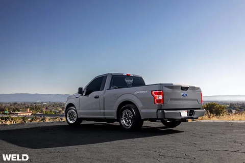 Gray ford f150 drag racing wheels weld performance beadlock ventura 6 lug e