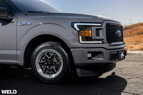 Gray ford f150 drag racing wheels weld performance beadlock ventura 6 lug g