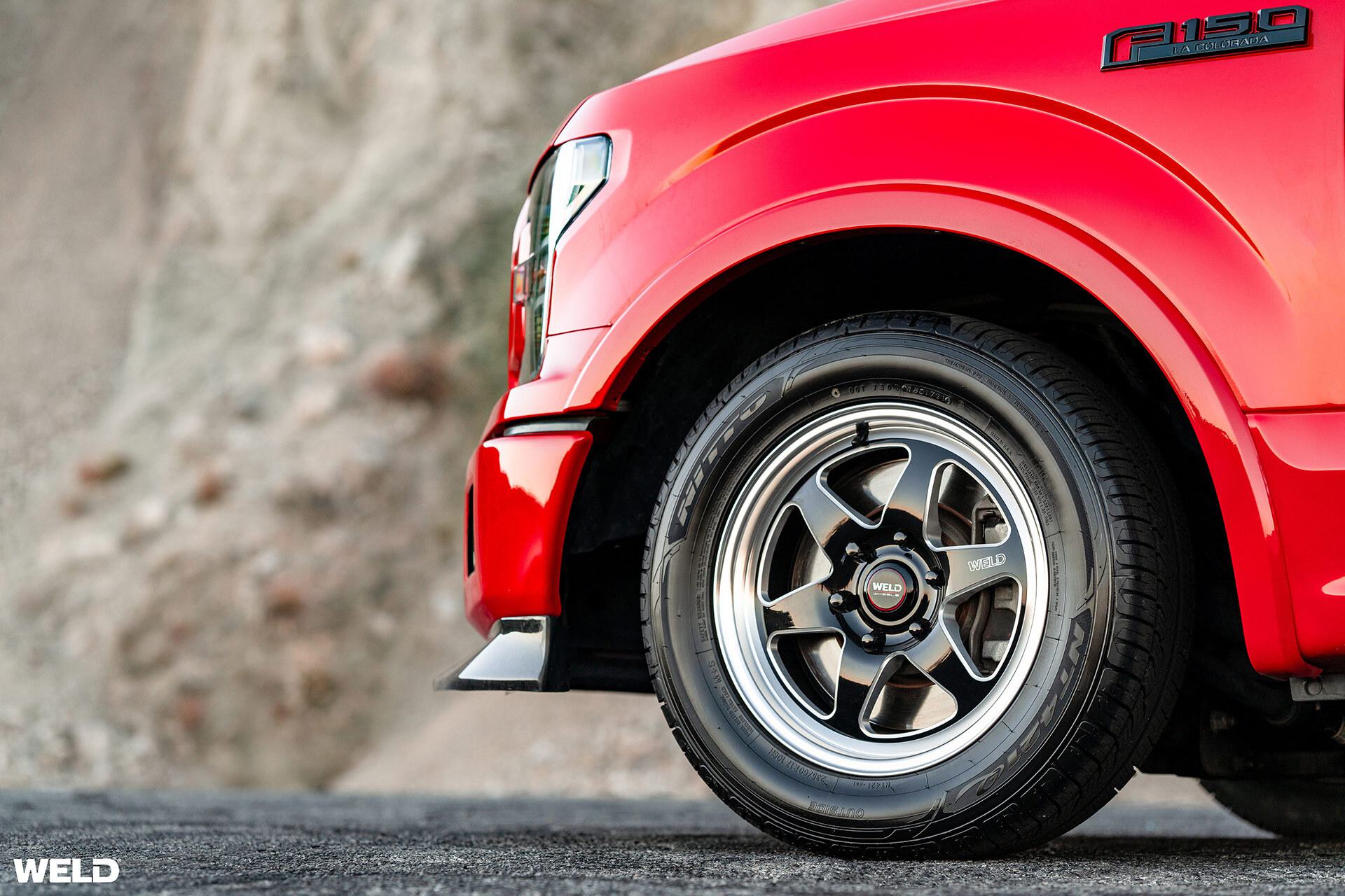 Red Ford F150 - WELD Performance Ventura 6 | WELD Racing Wheels