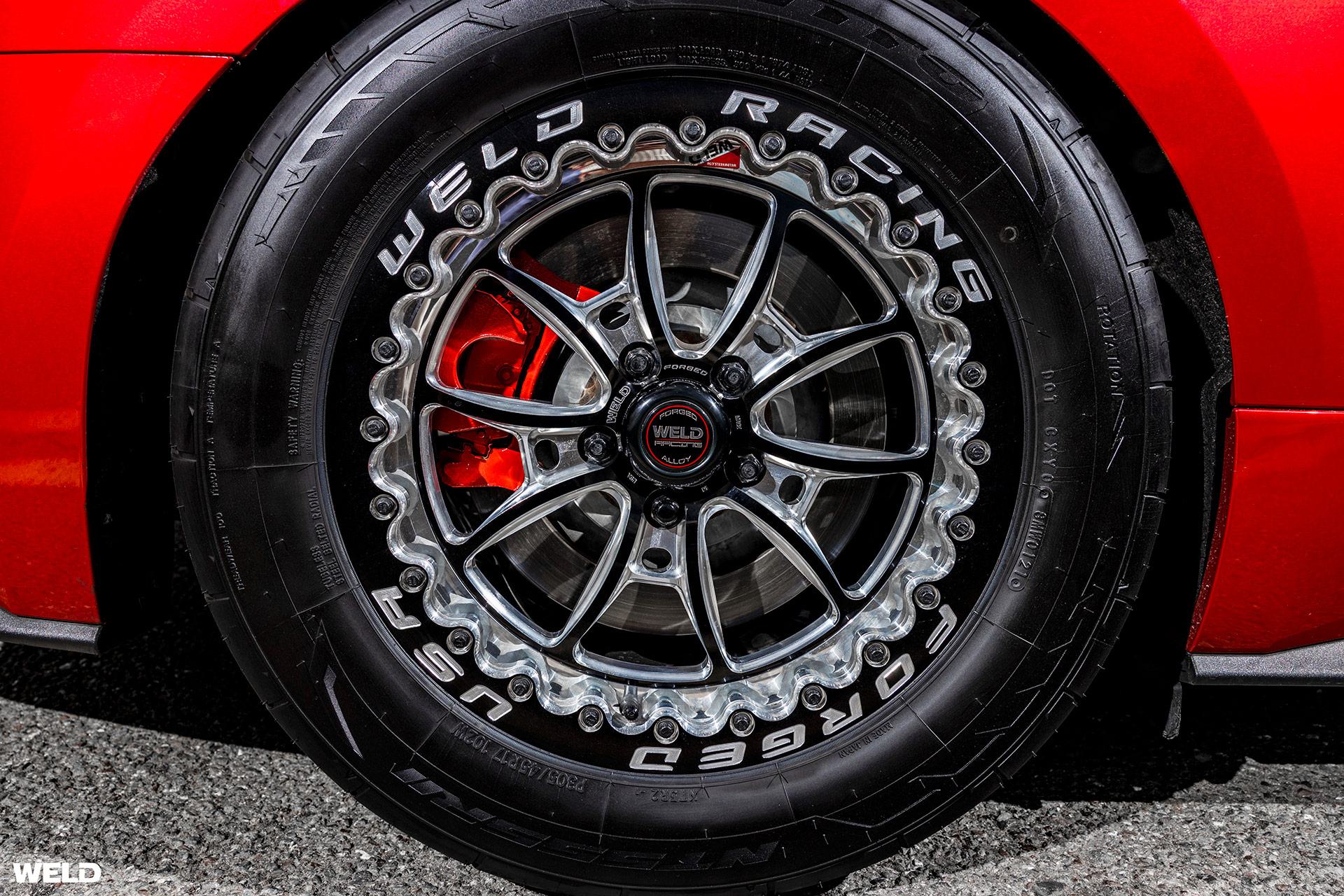 RED FORD MUSTANG S550 - WELD RT-S S80 WHEELS | WELD Racing Wheels