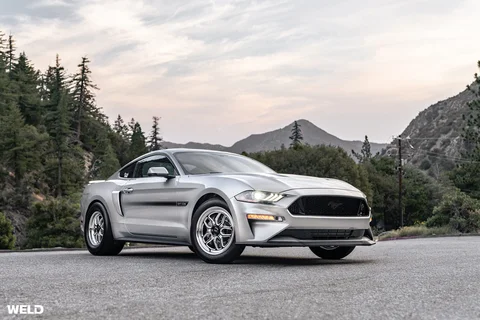 Silver california special ford mustang s550 weld laguna drag racing wheels m