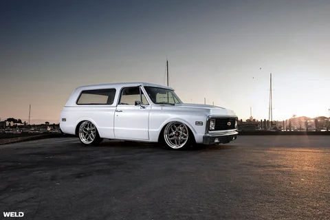 White chevy blazer 22 inch weld wheels laguna black rims m