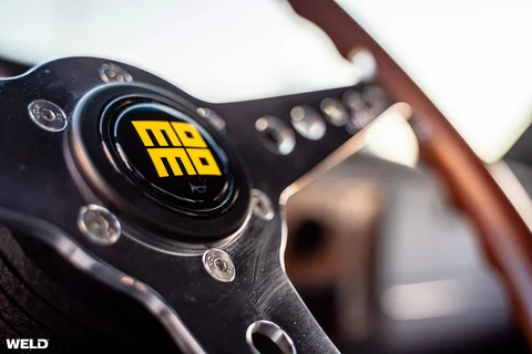 White chevy s10 pickup truck v8 engine weld performance rf laguna wheels restomod e