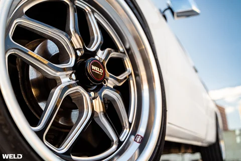 White chevy s10 pickup truck v8 engine weld performance rf laguna wheels restomod i