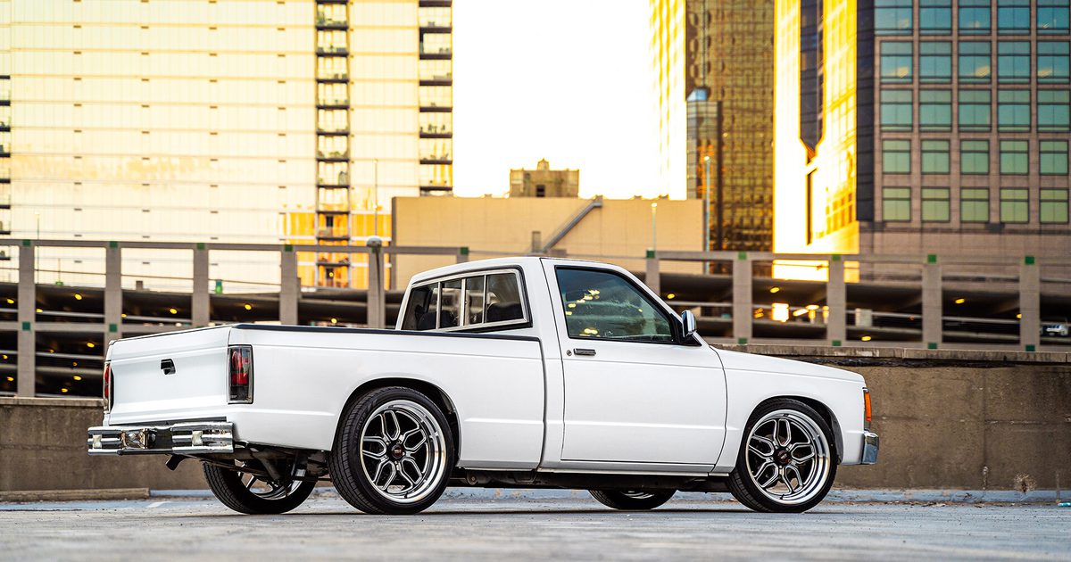 White Chevy S10 - WELD Performance Laguna | WELD Racing Wheels