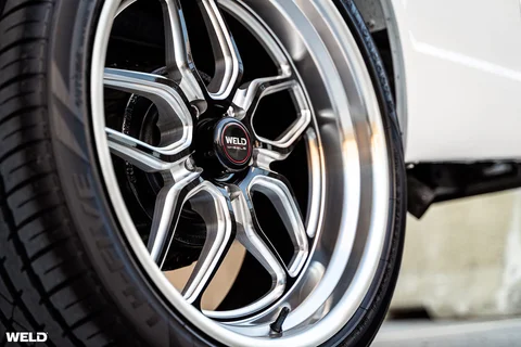 White chevy s10 pickup truck v8 swap weld performance rf laguna wheels momo hertiage steering wheels shift knob g