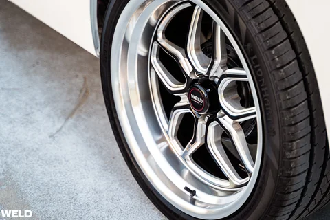 White chevy s10 pickup truck v8 swap weld performance rf laguna wheels momo hertiage steering wheels shift knob i