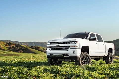 White chevy silverado z71 weld off road wheels ledge 6 lug bronze g