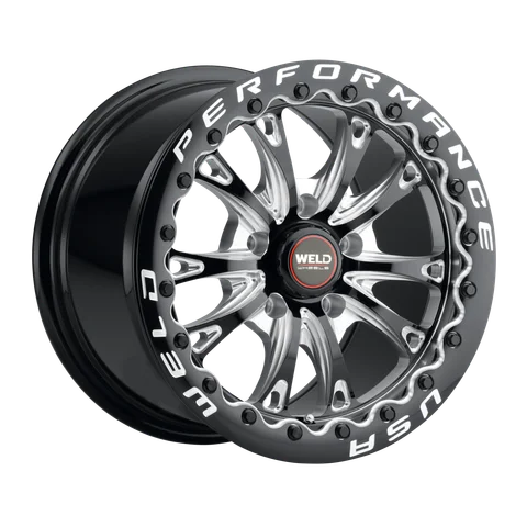 WELD Performance RF Belmont Beadlock - Weld belmont beadlock wheel 5lug gloss black milled 15x10 d4633af6