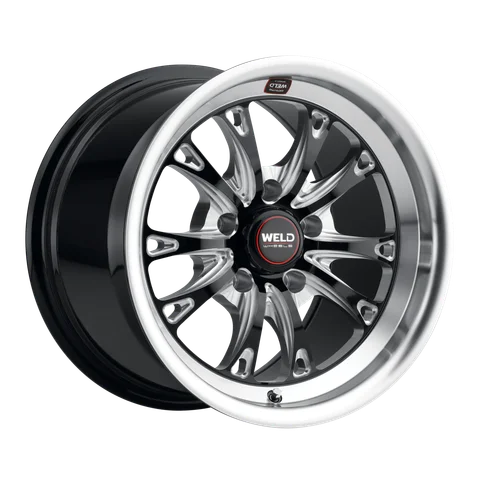Mw company belmont drag wheel 5lug gloss black milled 15x10 f684865a