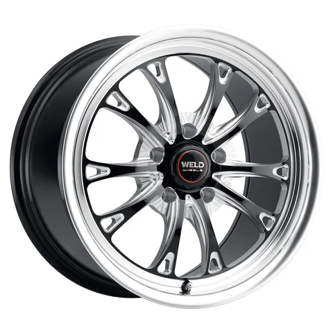 Weld belmont drag wheel 5lug gloss black milled 17x10 adf58624