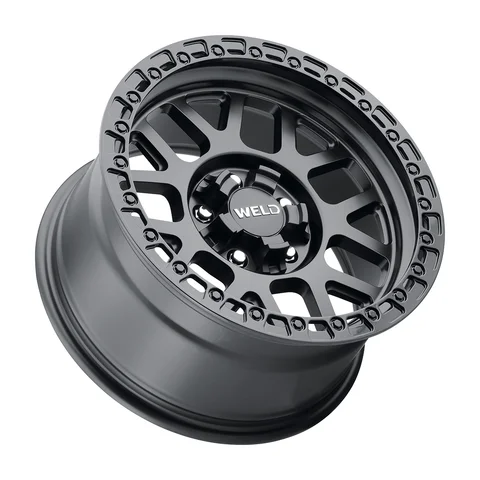 WELD Truck & Off-Road Cinch - Weld cinch wheel 5lug satin black gloss black beadlock 17x9 lay 38e830af