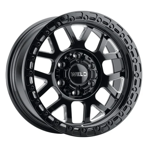 Weld cinch wheel 6lug gloss black milled 17x9 6aa0f6d3
