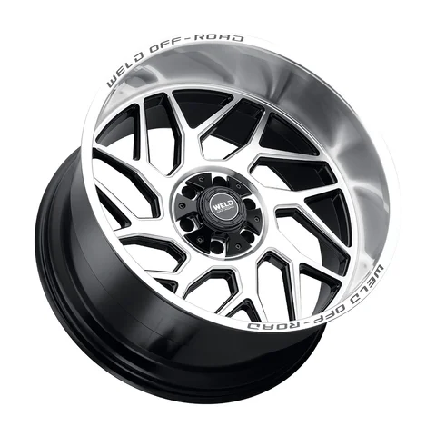 Weld fulcrum wheel 6lug gloss black machined 22x12 lay d849b638