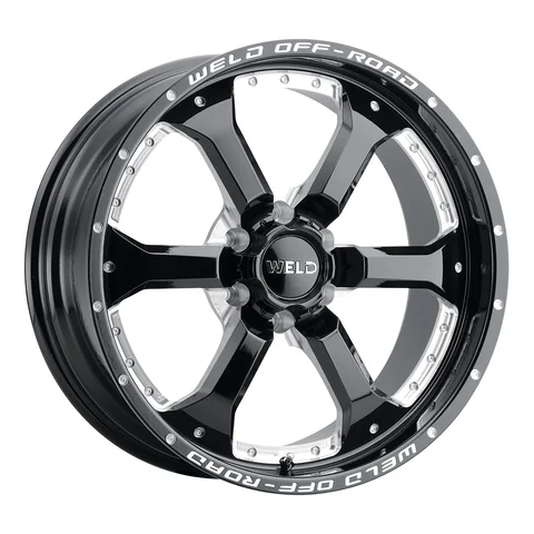 Weld granada6 wheel 6lug gloss black milled 20x9 7d2016a7