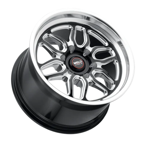 Mw company laguna6 drag wheel 6lug gloss black milled 17x10 lay 5084a784