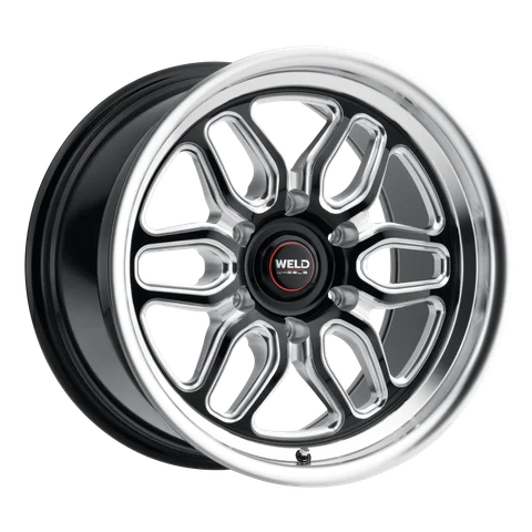 Mw company laguna6 drag wheel 6lug gloss black milled 17x10 7b427168
