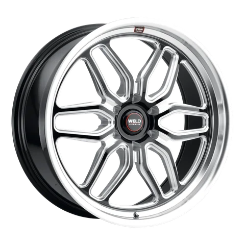 Weld laguna6 wheel 6lug gloss black milled spokes 22x9 5 806700ef