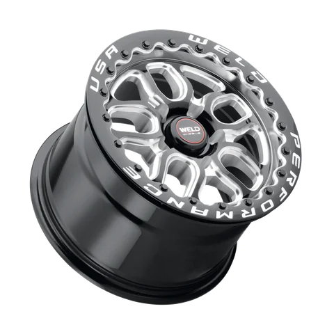 WELD Performance RF Laguna Beadlock - Weld laguna beadlock wheel 5lug gloss black milled 15x10 lay b16bb7fb