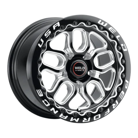 Weld laguna beadlock wheel 5lug gloss black milled 15x10 9b42cb33