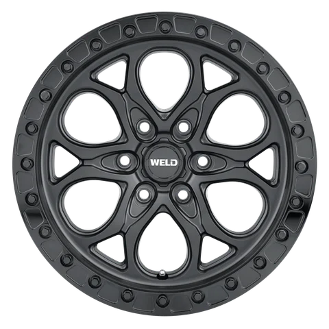 Weld ledge6 beadlock wheel 6lug satin black 17x9 face 5ee2f392