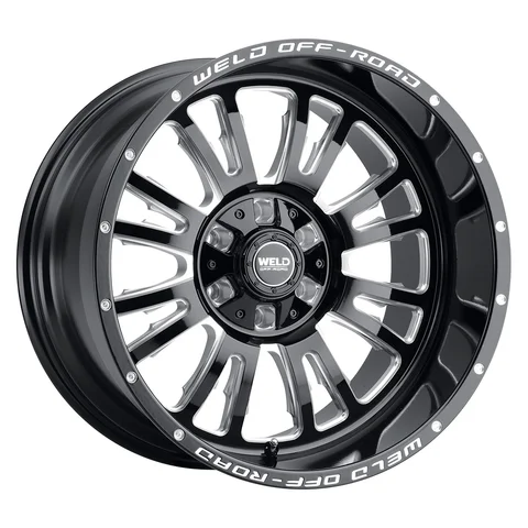 Weld slingblade wheel 6lug gloss black milled spokes 20x12 2c339e41