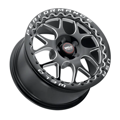 WELD Performance RF Solana Beadlock - Weld solana beadlock wheel 5lug gloss black milled 18x10 lay 1157f968