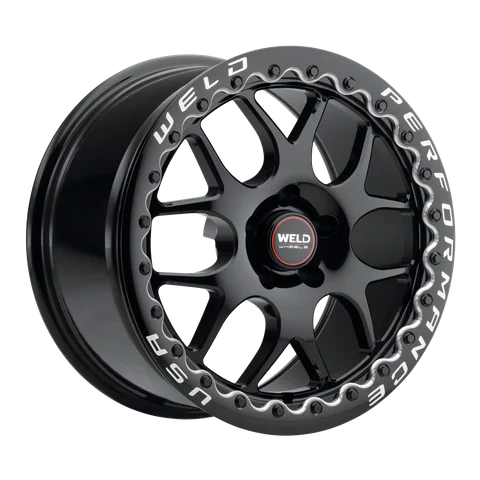 Weld solana beadlock1 wheel 5lug gloss black 18x10 5f1f5464