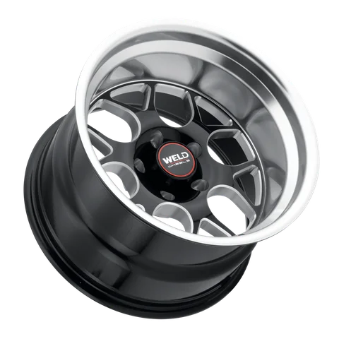 Weld solana wheel 5lug gloss black milled 17x11 lay 58236449