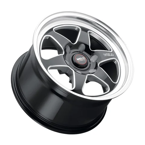 Weld ventura wheel 6lug gloss black milled spokes 17x10 lay 6203a153