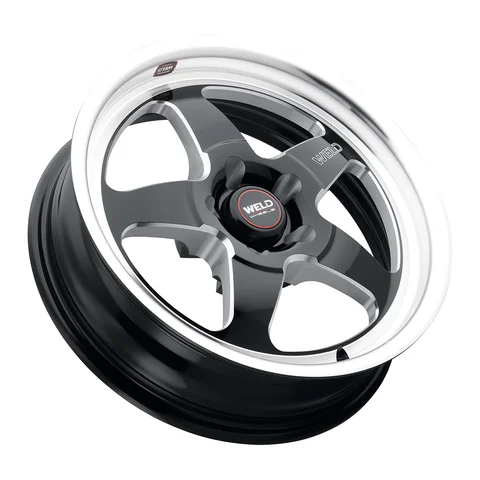 Weld ventura drag wheel 5lug gloss black milled 17x5 lay ae9063e8