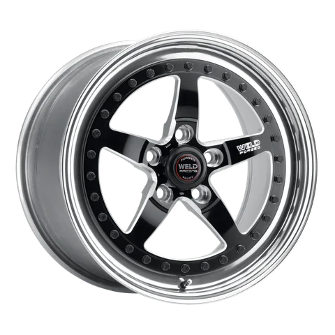 Weld rt weldstar wheel 5lugs gloss black milled spokes 17x10a b1ec0268